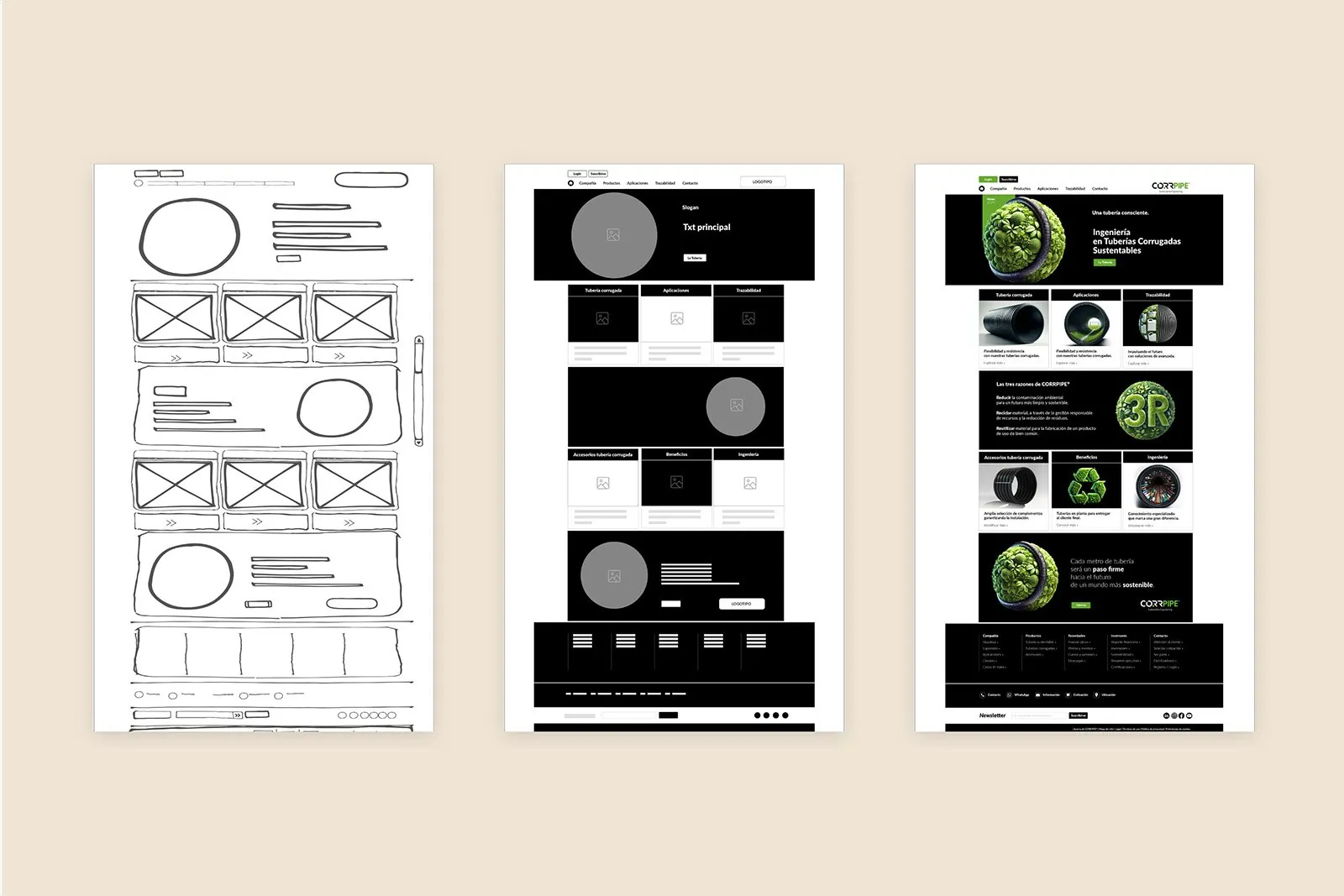 Corrpipe Web — Diseño web y sistema visual digital, imagen 4