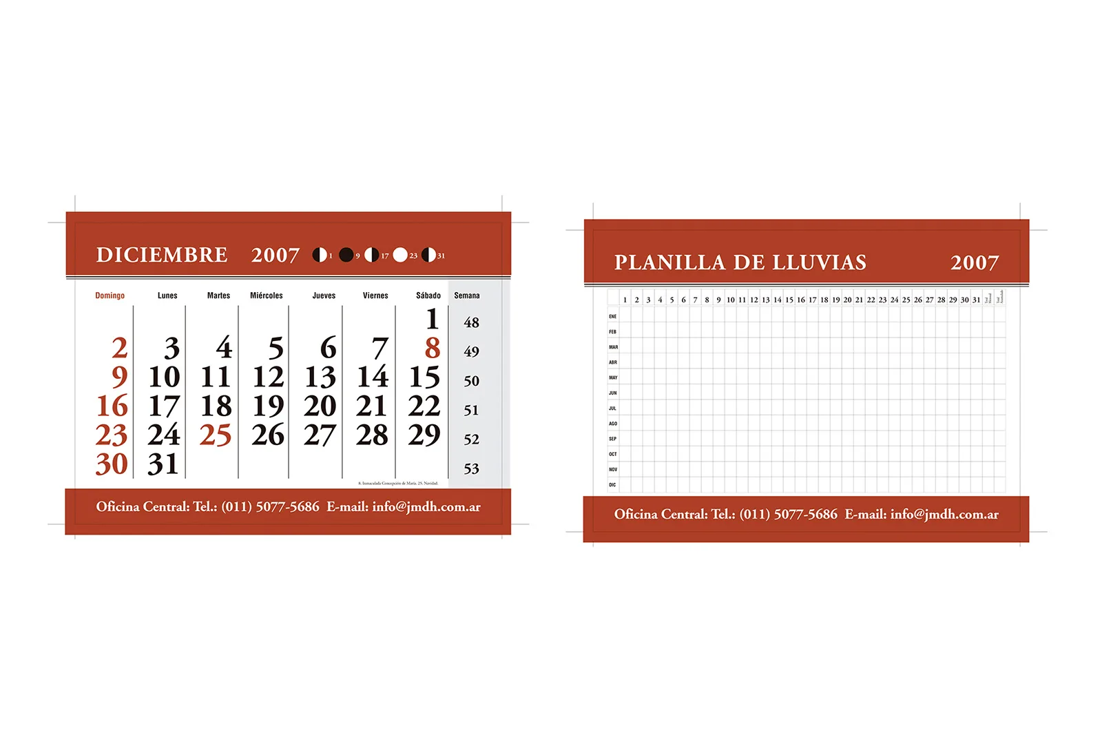 Díaz Herrera — Calendario corporativo y planilla de lluvias, imagen 4