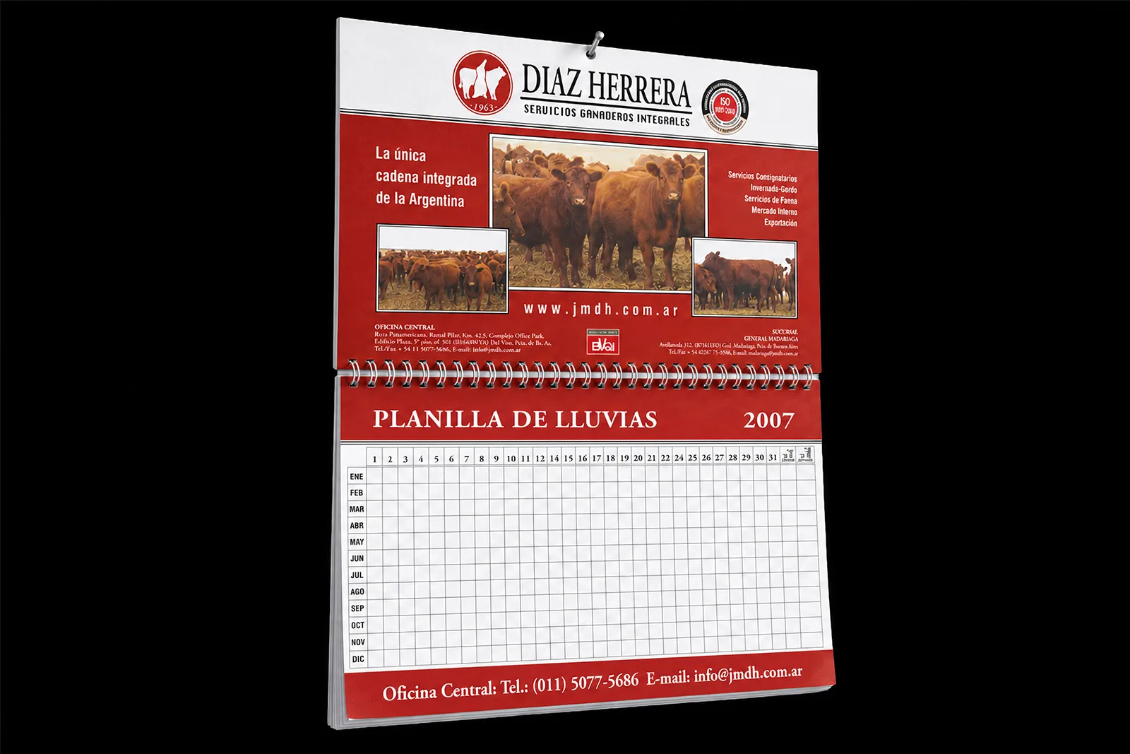 Díaz Herrera — Calendario corporativo y planilla de lluvias, imagen 6