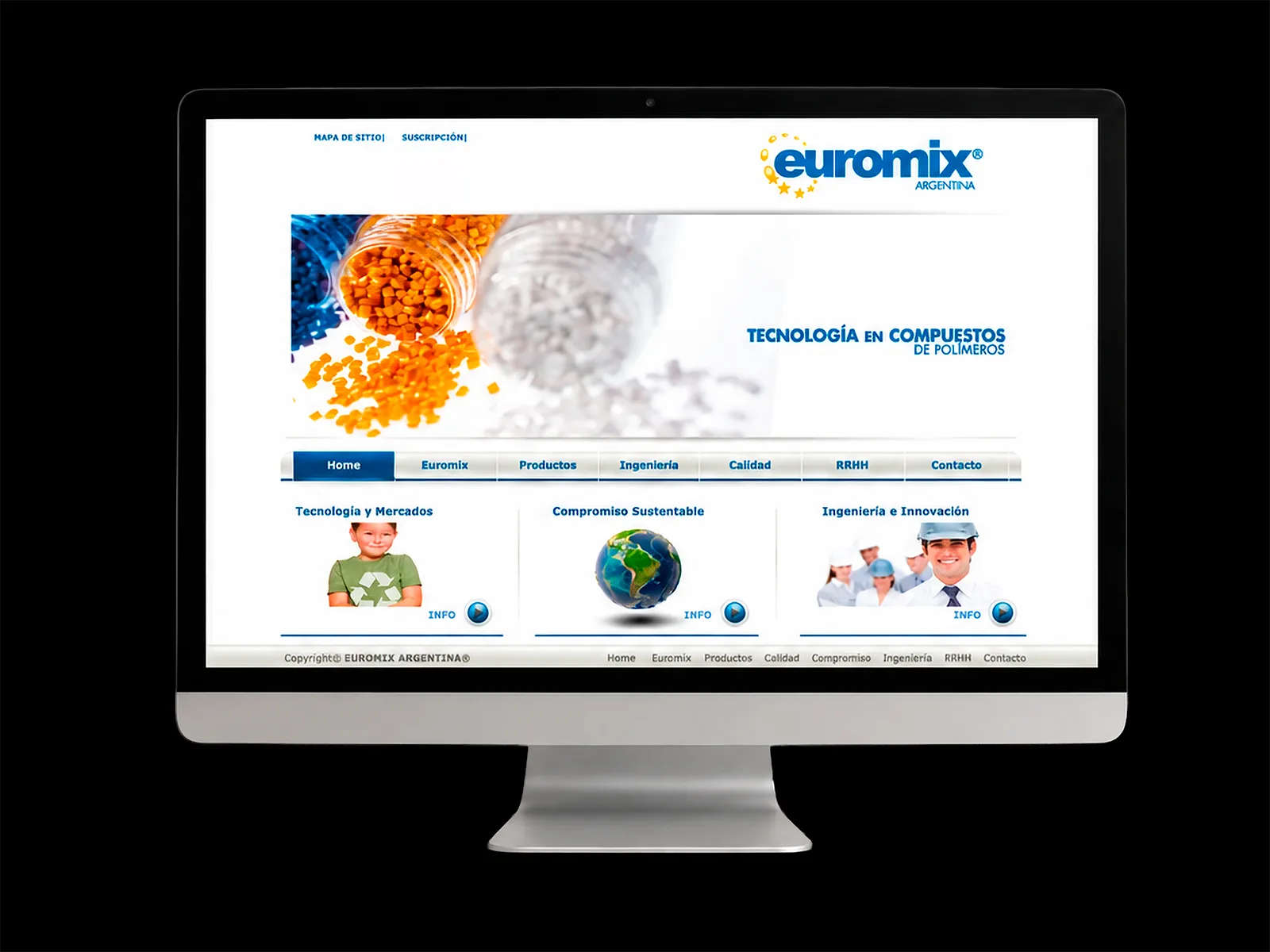 Euromix — Sitio web y brochure institucional