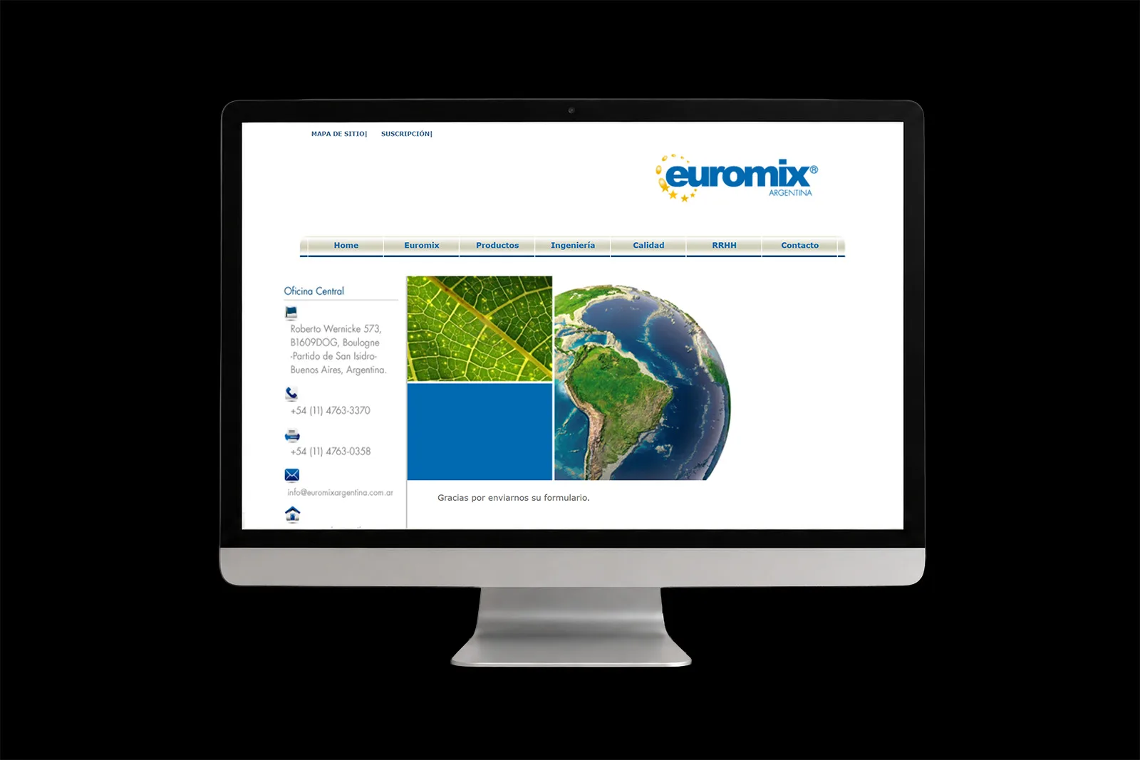 Euromix — Sitio web y brochure institucional, imagen 4
