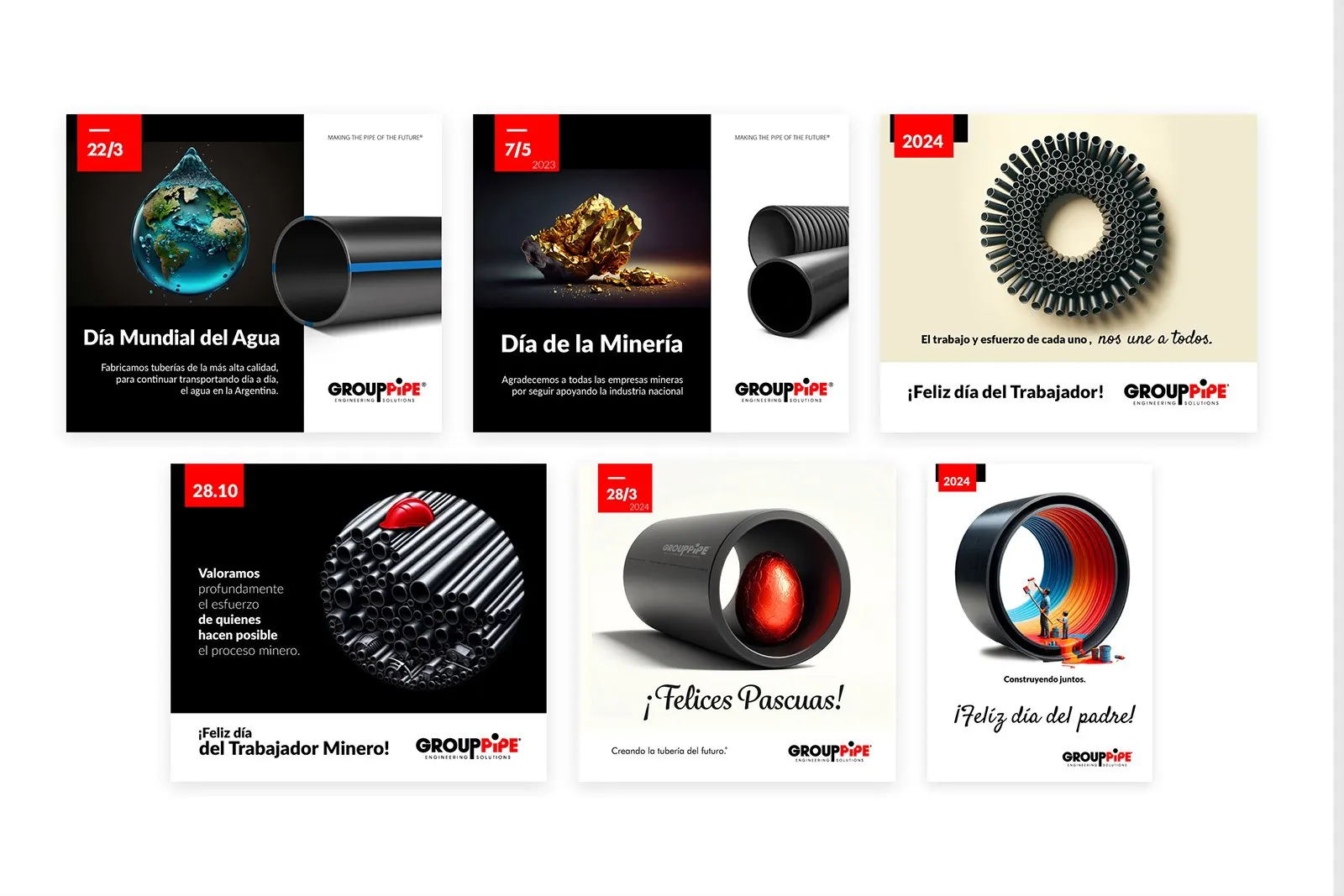 GroupPipe Redes — Sistema de diseño para presencia en redes, imagen 3