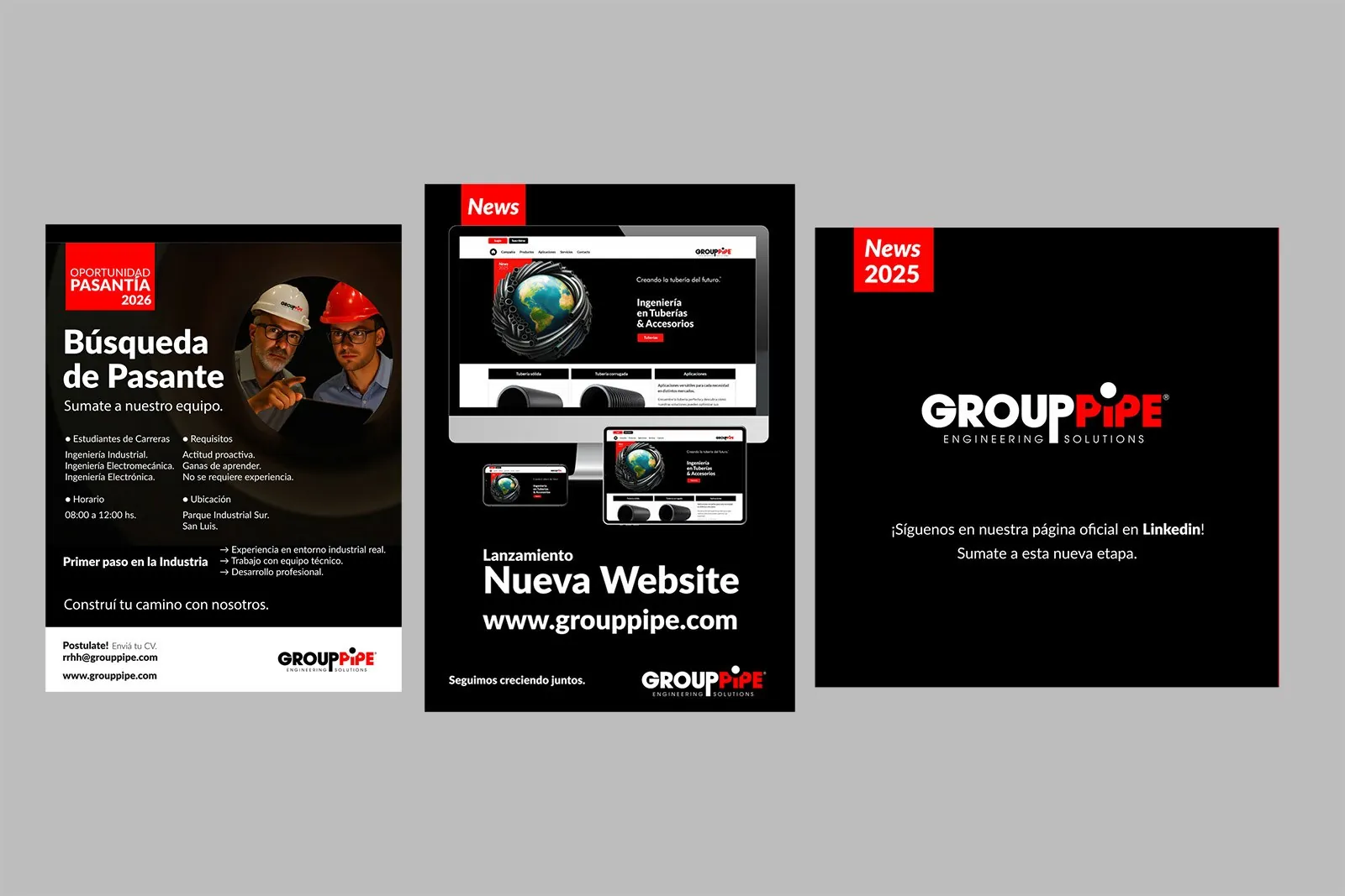 GroupPipe Redes — Sistema de diseño para presencia en redes, imagen 4