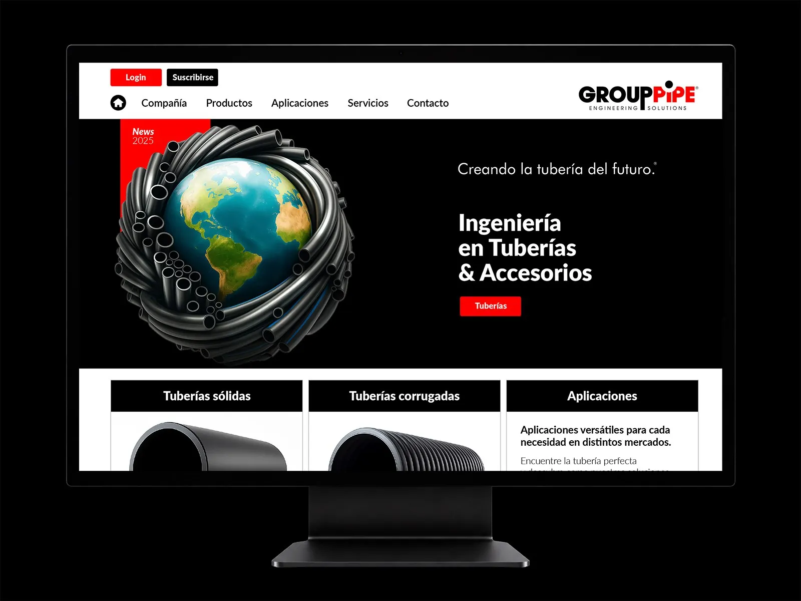 GroupPipe Web — Diseño web y sistema visual digital