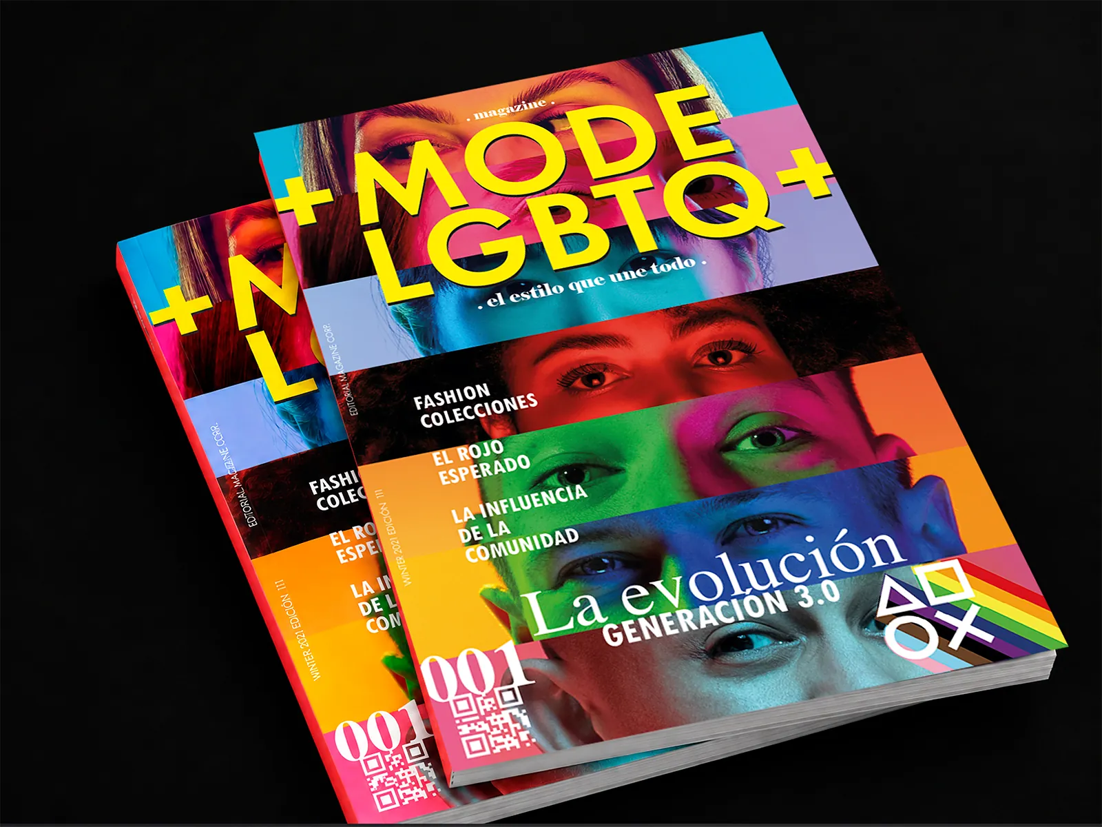 + MODE LGBTQ + — Diseño editorial