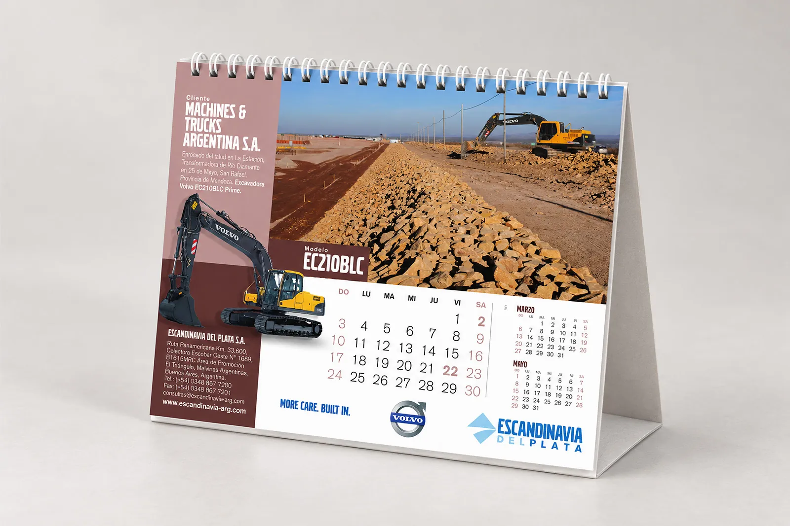 Volvo CE — Diseño de calendario y agenda corporativa, imagen 5