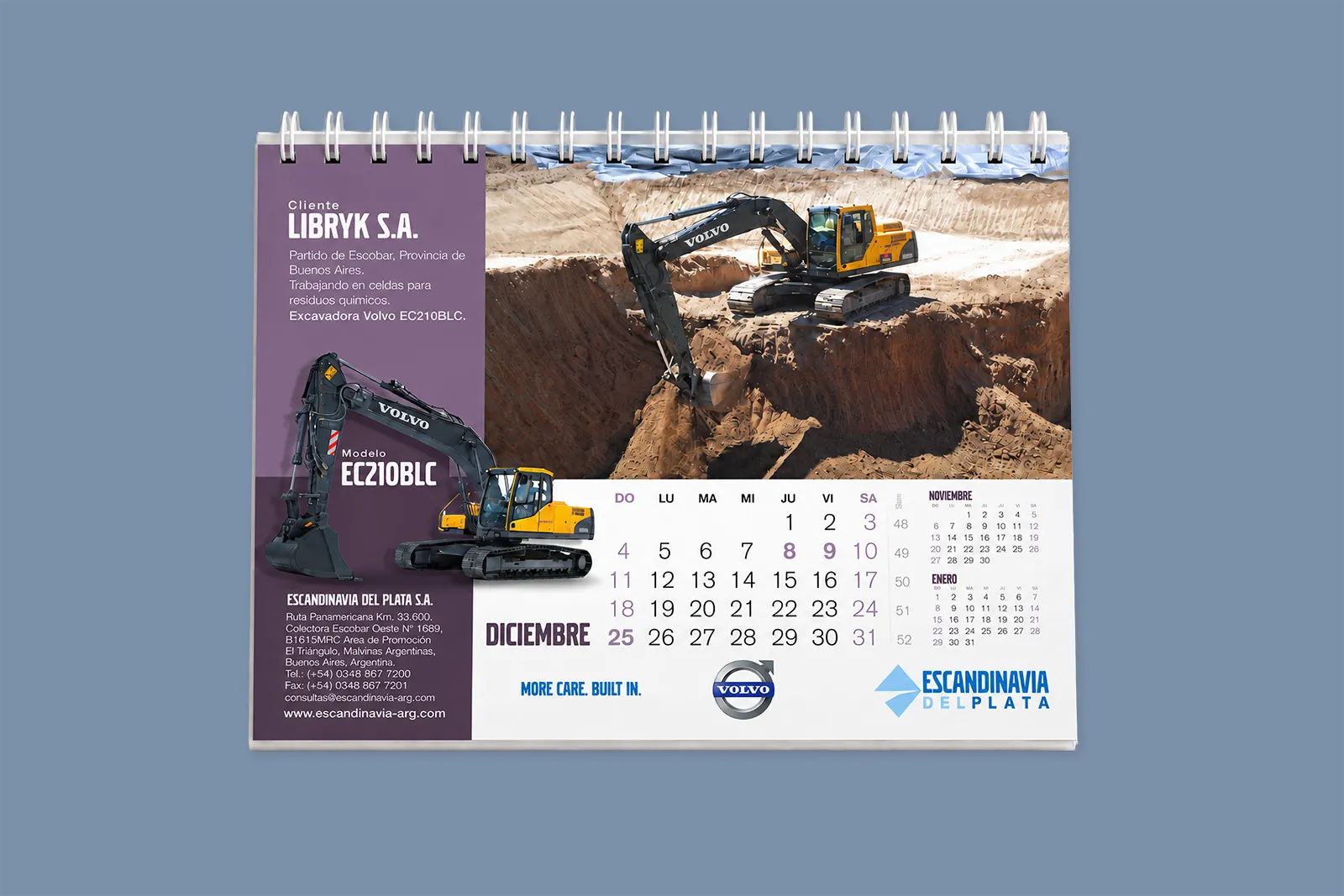 Volvo CE — Diseño de calendario y agenda corporativa, imagen 6