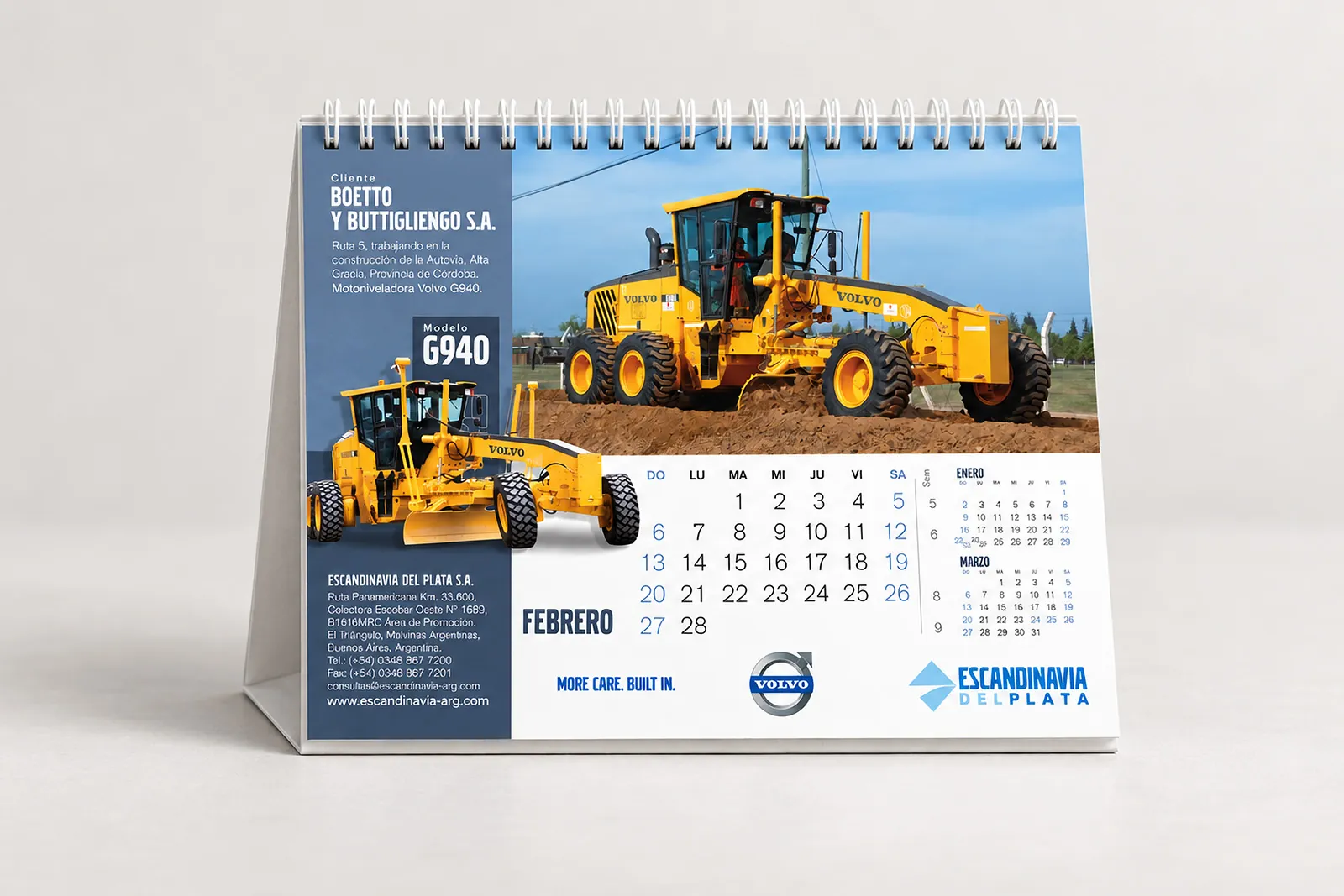 Volvo CE — Diseño de calendario y agenda corporativa, imagen 7