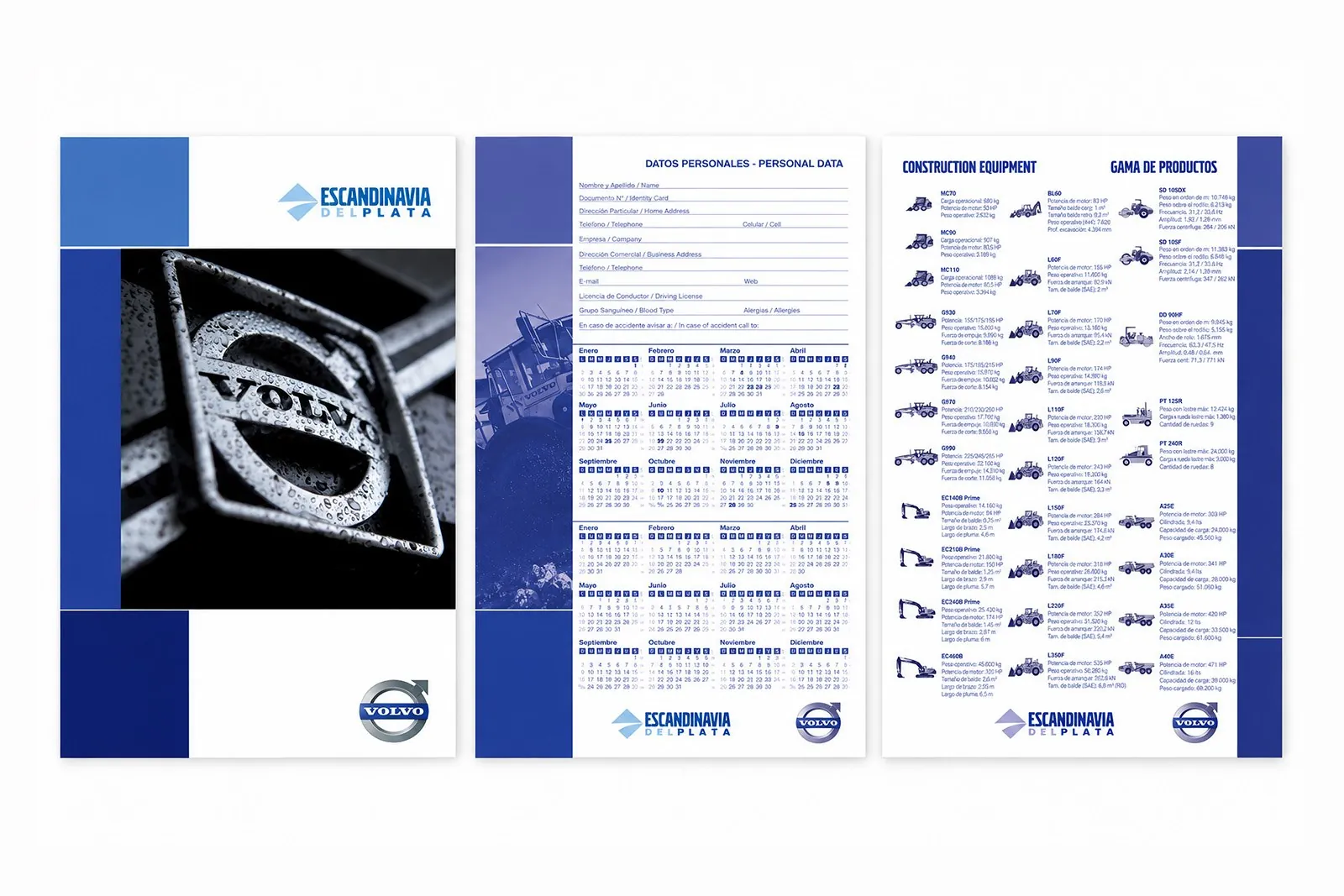 Volvo CE — Diseño de calendario y agenda corporativa, imagen 10